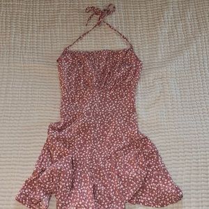 pink flower romper